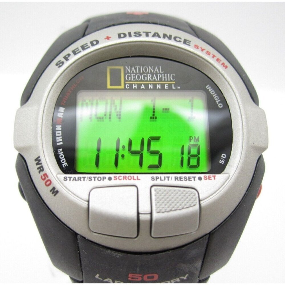 Timex Ironman  50 Lap National Geogrphic Channel Watch (H149) "New Battery"